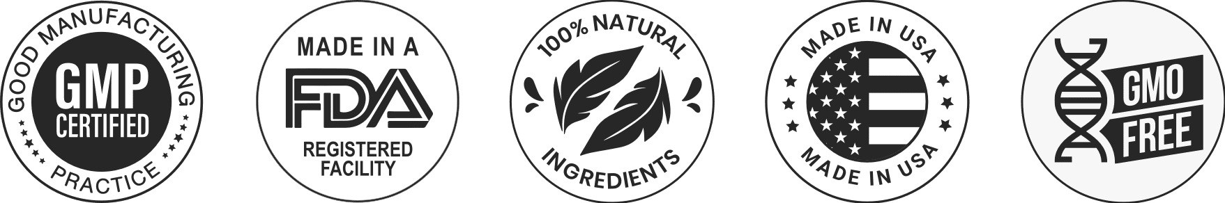 Mycotraxin product quality certification badges
